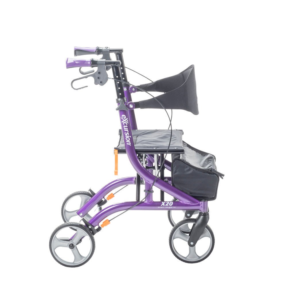 Purple walker on a white background- okotoks hc pharmacy