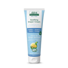 Aleva Naturals Soothing Diaper Cream tube on a white background - okotoks hc pharmacy