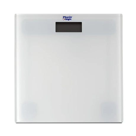 Digital bathroom scale with a white surface and visible brand name on a white background - okotoks hc pharmacy