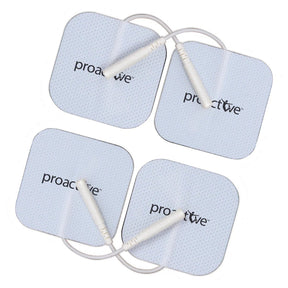 Four electro stimulation pads with 'proactive' branding on a white background - okotoks hc pharmacy