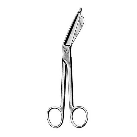 Pair of surgical scissors on a white background - okotoks hc pharmacy