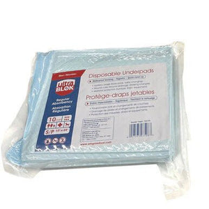 Pack of disposable underpads with a visible brand label on a white background - okotoks hc pharmacy
