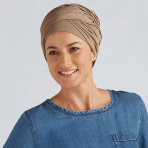 Amoena Daylily Head Scarf Dark Sand 43485 - Okotoks HC Pharmacy