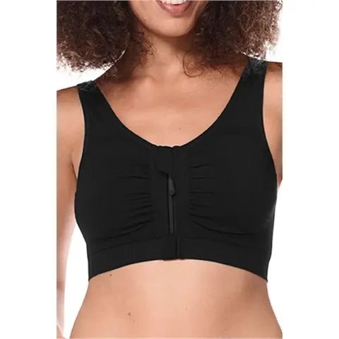 Amoena Emilia Wire-Free Front Closure Bra black - okotoks hc pharmacy