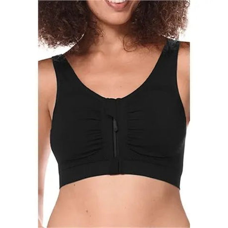 Amoena Emilia Wire-Free Front Closure Bra black - okotoks hc pharmacy