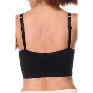 Amoena Emilia Wire-Free Front Closure Bra black back - okotoks hc pharmacy