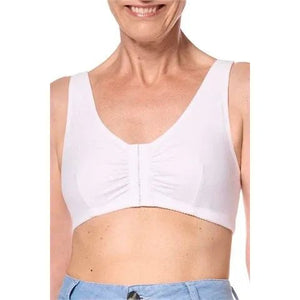 Amoena Fleur Wire-Free Front Closure Bra white - okotoks hc pharmacy