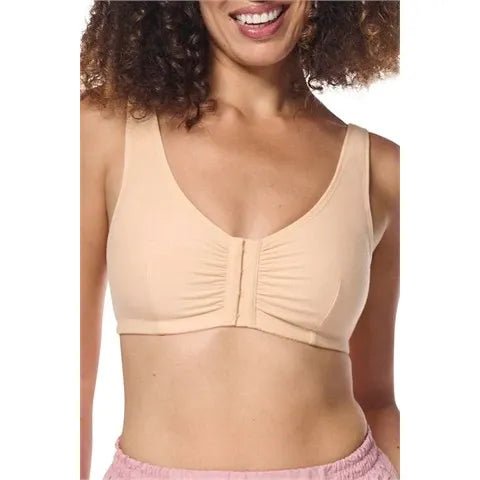 Amoena Fleur Wire-Free Front Closure Bra sand - okotoks hc pharmacy