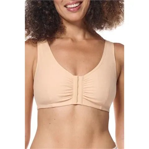 Amoena Frances Wire-Free Front Closure Bra 2128 sand - okotoks hc pharmacy
