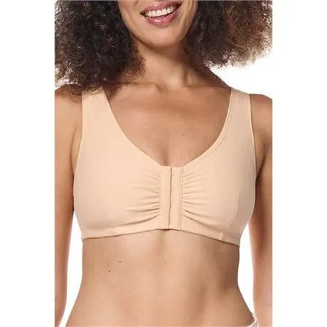 Amoena Frances Wire-Free Front Closure Bra 2128 sand - okotoks hc pharmacy