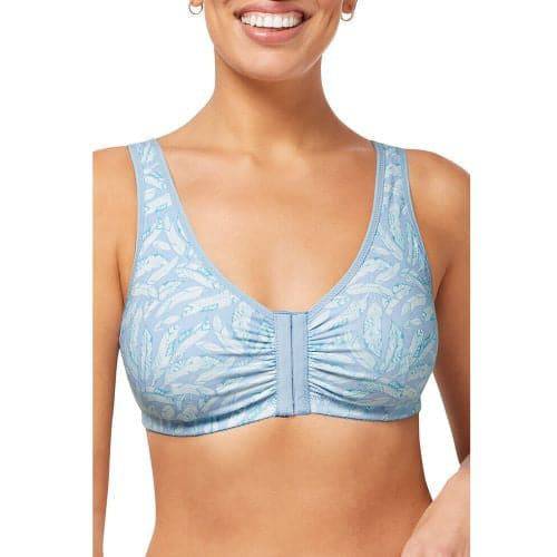 Amoena Frances Wire-Free Front Closure Bra 2128 light blue/aqua - okotoks hc pharmacy
