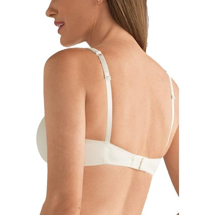 Amoena Lara Padded Wire-Free Bra off white back - okotoks hc pharmacy