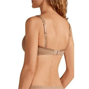 Amoena Lara Satin Padded Wire-Free Bra 44214 Sand - okotoks hc pharmacy