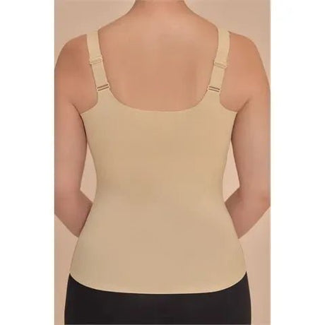 Beige tank top worn by a person on a beige background - okotoks hc pharmacy