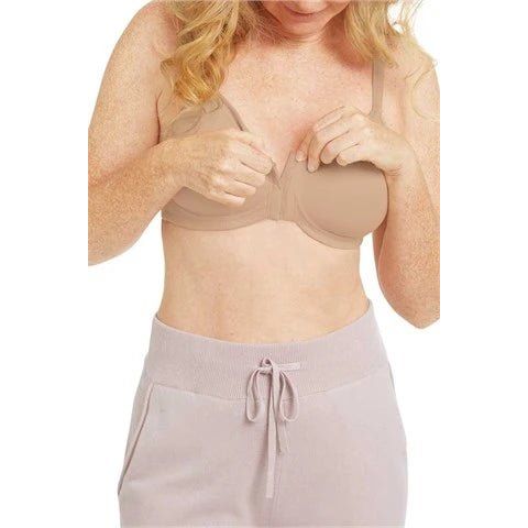 Amoena Mara Padded Wire-Free Front Closure Bra light sand - okotoks hc pharmacy