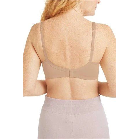 Amoena Mara Padded Wire-Free Front Closure Bra light sand back - okotoks hc pharmacy
