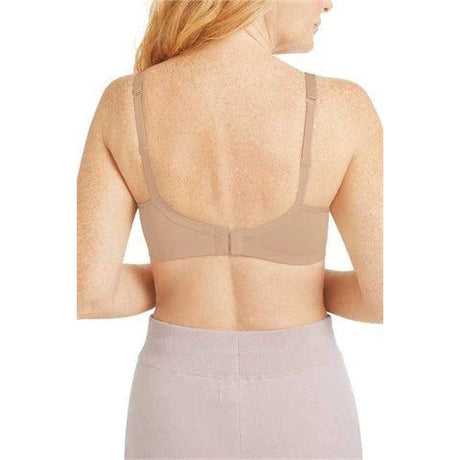 Amoena Mara Padded Wire-Free Front Closure Bra light sand back - okotoks hc pharmacy
