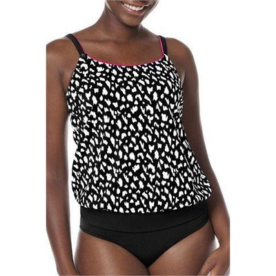 Amoena Mastectomy Swimwear Manila Blouson Swim Top - Black 12C - Okotoks HC Pharmacy