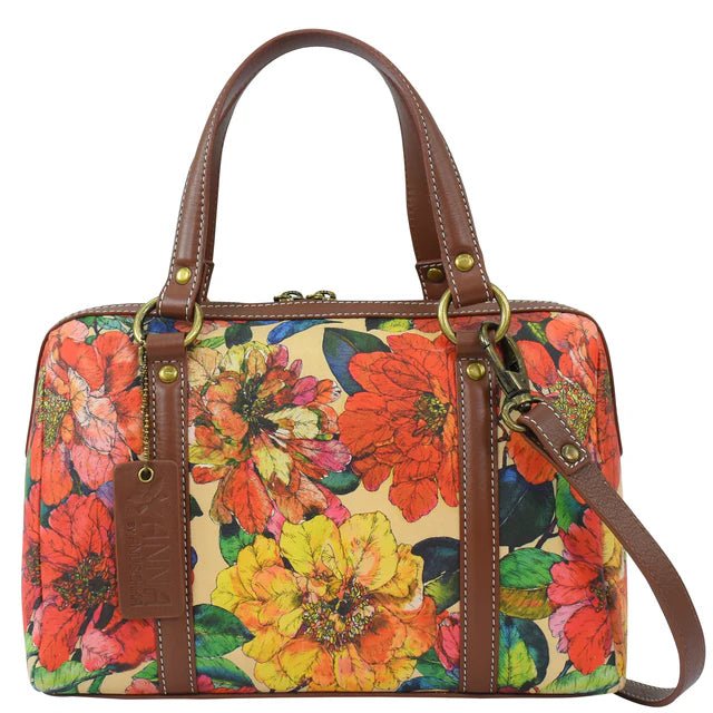 Anna by Anuschka Heritage Leather Large Convertible Satchel 8535-CM-TAN - okotoks hc pharmacy