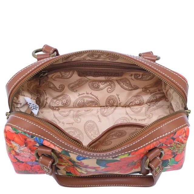 Anna by Anuschka Heritage Leather Large Convertible Satchel 8535-CM-TAN - okotoks hc pharmacy