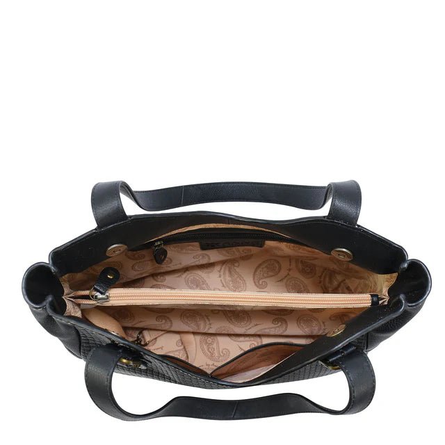 Anna by Anuschka Heritage Leather Shoulder Bag 8065-BK-BLK - okotoks hc pharmacy