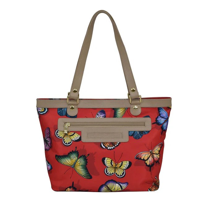 Anuschka handbag top city tote red butterfly - Okotoks HC Pharmacy