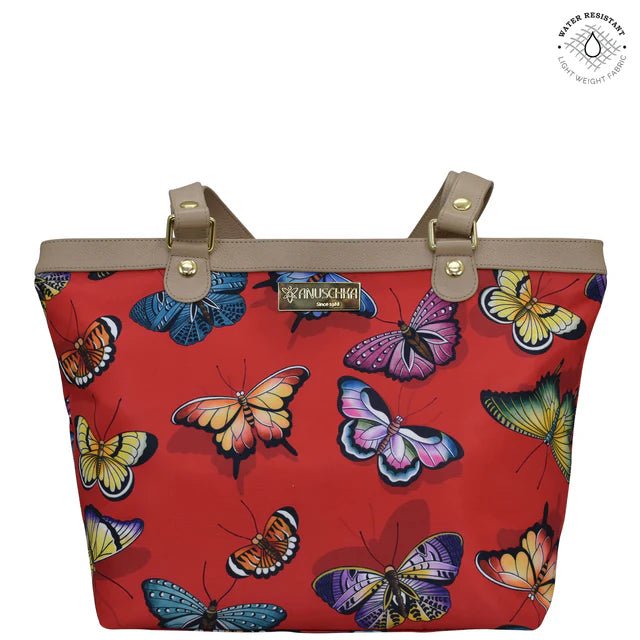 Anuschka handbag top city tote red butterfly - Okotoks HC Pharmacy