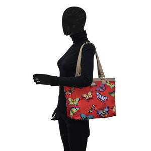 Anuschka handbag top city tote red butterfly - Okotoks HC Pharmacy
