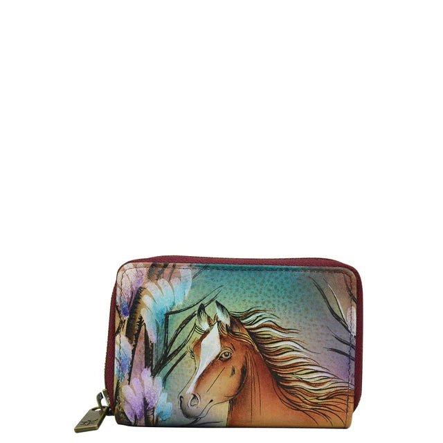 Multicolored wallet with horse design on a white background - okotoks hc pharmacy