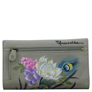 Anuschka Leather Checkbook Clutch with RFID 1153-RGP - okotoks hc pharmacy