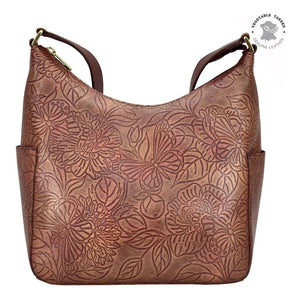 Anuschka Leather Classic Hobo With Side Pockets 382-TBF-WIN okotoks hc pharmacy