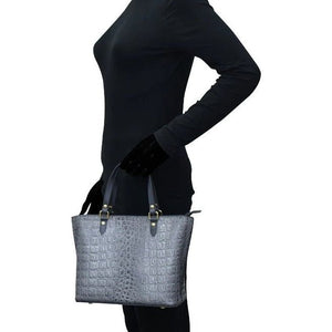 Anuschka Leather Croc‑Embossed Medium Tote - 693 - Okotoks HC Pharmacy