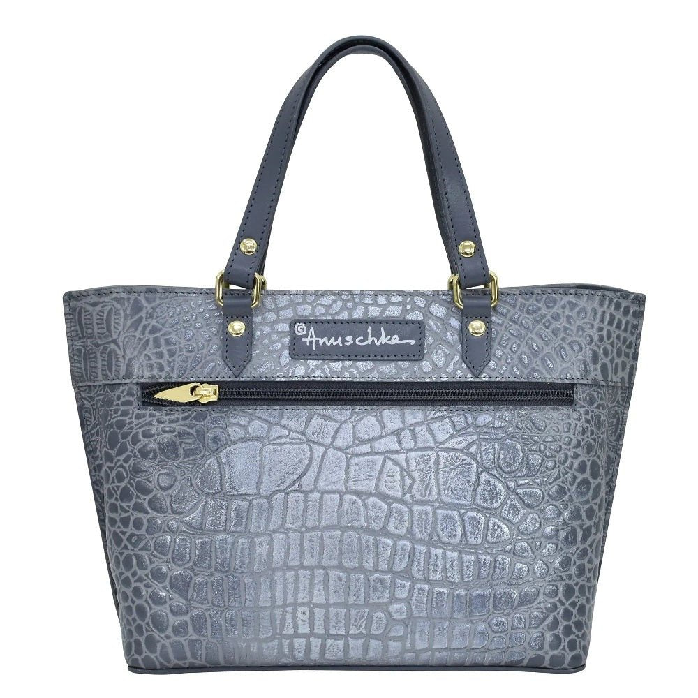 Anuschka Leather Croc‑Embossed Medium Tote - 693 - Okotoks HC Pharmacy