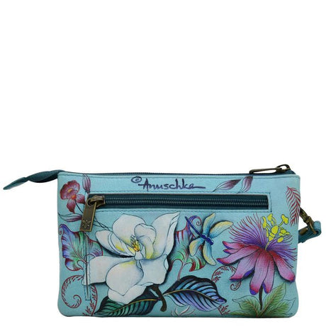 Anuschka leather handbag crossbody jardin bleu - Okotoks HC Pharmacy
