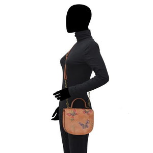Anuschka leather handbag flap crossbody butterfly multi - Okotoks HC Pharmacy