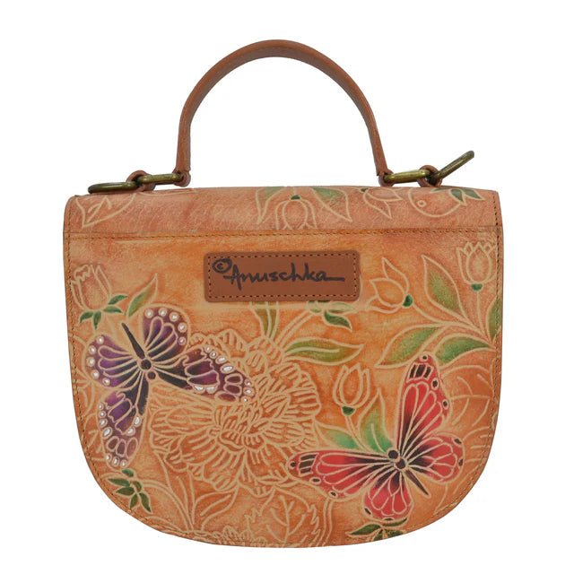 Anuschka leather handbag flap crossbody butterfly multi - Okotoks HC Pharmacy