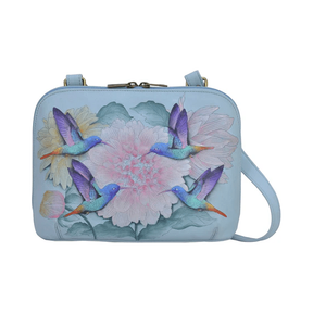 Anuschka Leather Handbag Zip Around Everyday Crossbody - 678-RBW okotoks hc pharmacy