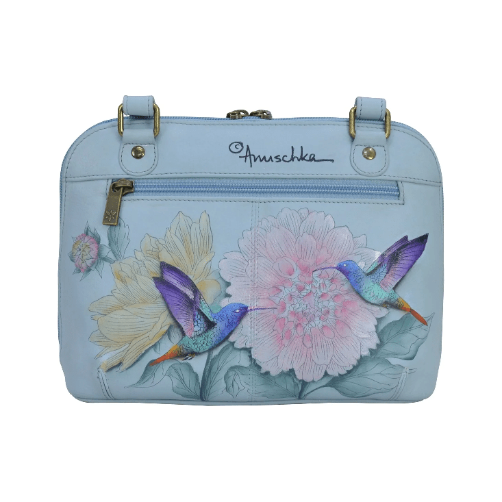 Anuschka Leather Handbag Zip Around Everyday Crossbody - 678-RBW backview okotoks hc pharmacy