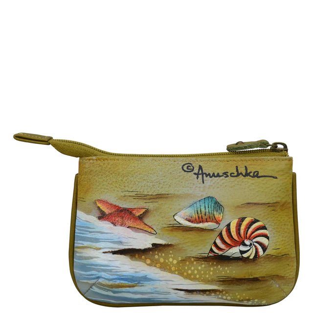 Hand-painted pouch with sea-themed design on a white background - okotoks hc pharmacy