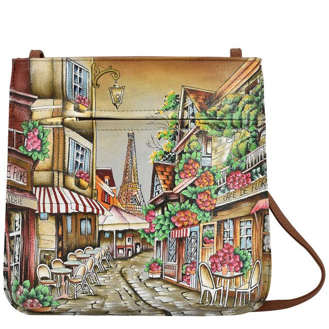 Anuschka Leather Slim Crossbody With Front Zip 452-PCF - okotoks hc pharmacy