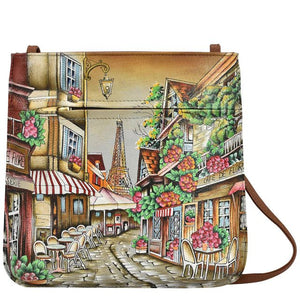 Anuschka Leather Slim Crossbody With Front Zip 452-PCF - okotoks hc pharmacy