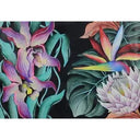 Handbag with tropical floral design on a black background - okotoks hc pharmacy
