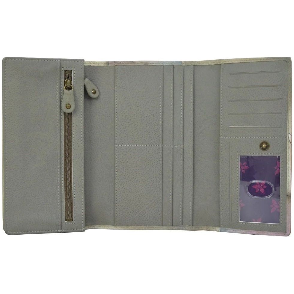 Anuschka Leather Three Fold Wallet Elephant- 1043-GTG inside view okotoks hc pharmacy