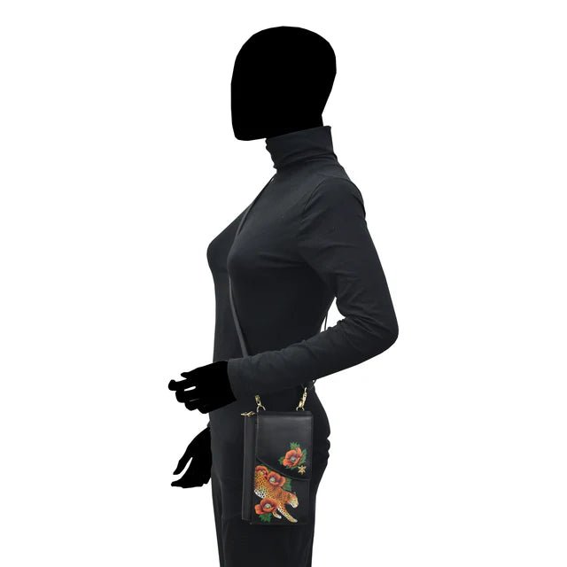 Anuschka printed leather cell phone wallet crossbody - Okotoks HC Pharamacy