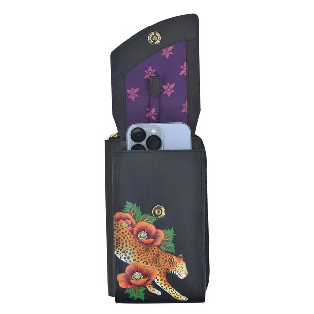 Anuschka printed leather cell phone wallet crossbody - Okotoks HC Pharamacy