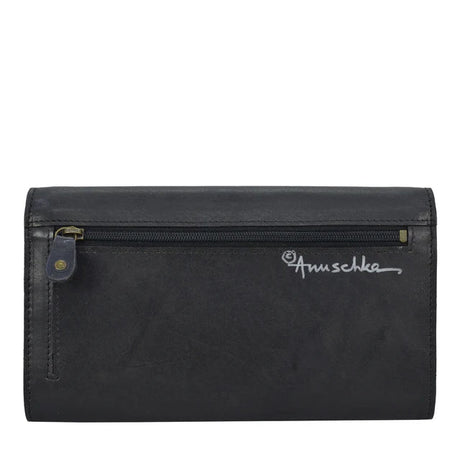 Anuschka printed leather flap wallet hummingbird black - Okotoks HC Pharmacy