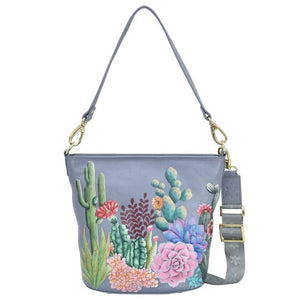 Anuschka printed leather handbag bucket boho - Okotoks HC Pharmacy