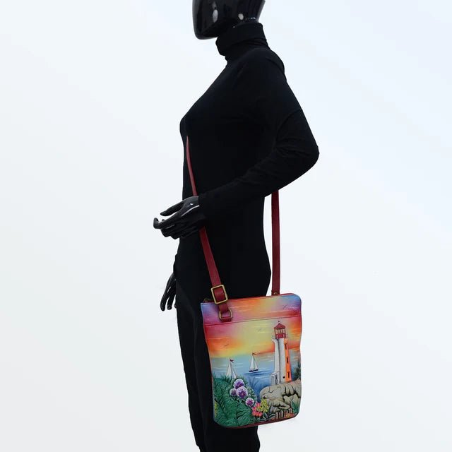 Anuschka printed leather handbag crossbody lighthouse - Okotoks HC Pharmacy