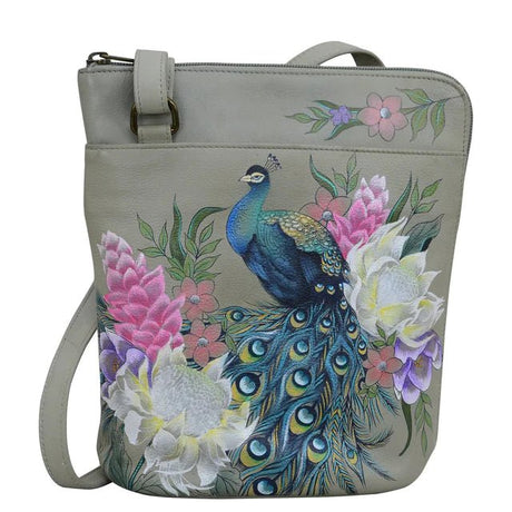 Anuschka printed leather handbag crossbody peacock - Okotoks HC Pharmacy