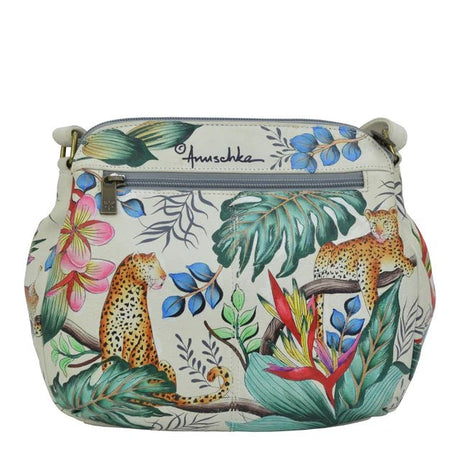 Anuschka printed leather handbag multi compartment jungle queen - Okotoks HC Pharmacy